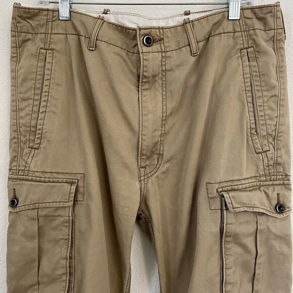 Levis Cargo Loose Fit Pants Mens 34x32 Actual 36x30 Khakis Utility Y2K White Tab - Picture 3 of 16